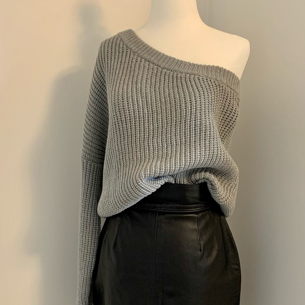 MLM one shoulder chunky sweater